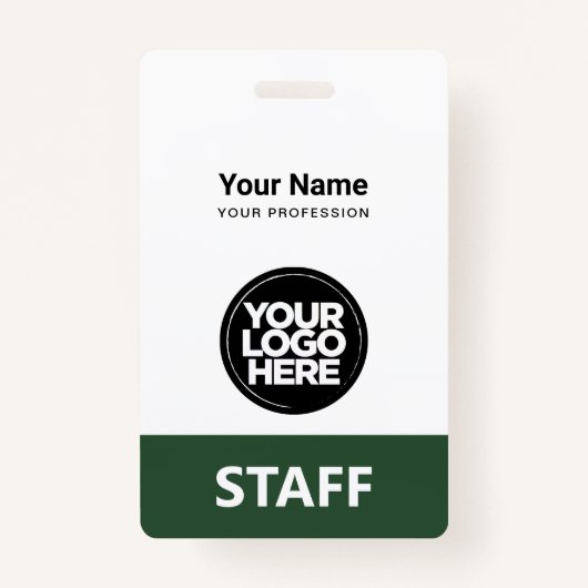 Medewerker Logo Personeel Label Voor- en achterkan Badge (Voorkant)