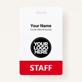 Medewerker Logo Personeel Label Voor- en achterkan Badge