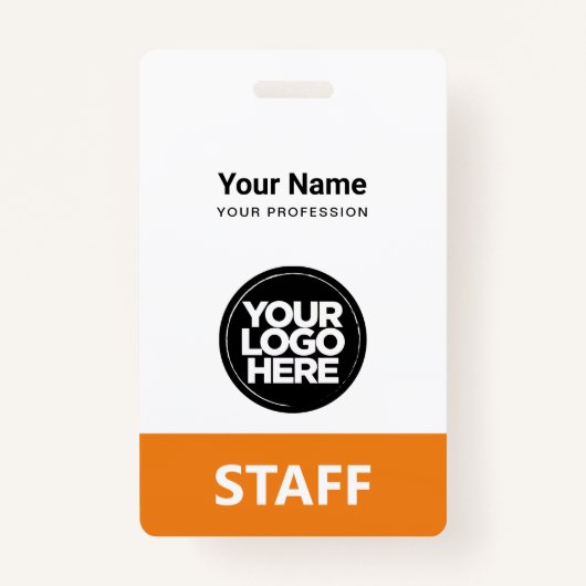 Medewerker Logo Personeel Label Voor- en achterkan Badge (Voorkant)