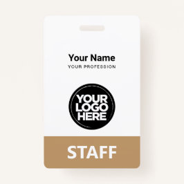 Medewerker Logo Personeel Label Voor- en achterkan Badge