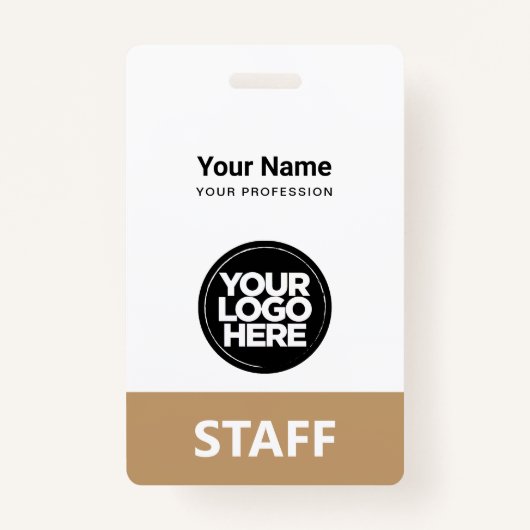 Medewerker Logo Personeel Label Voor- en achterkan Badge (Voorkant)