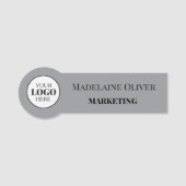 Medewerker Logo Silver Simple Naamplaatje (Voorkant)