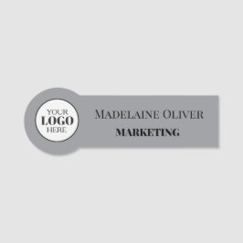 Medewerker Logo Silver Simple Naamplaatje