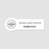 Medewerker Logo White Simple Naamplaatje (Voorkant)