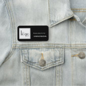 Medewerker Logo Zwart Wit Eenvoudig Naamplaatje (In situ)