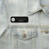 Medewerker Logo Zwart Wit Eenvoudig Naamplaatje (In situ)