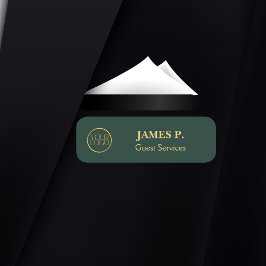 Medewerker Magnetische Veiligheidspin Groen Goud L Naamplaatje