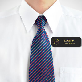 Medewerker Magnetische Veiligheidspin Zwart Goud L Naamplaatje