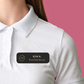 Medewerker Magnetische Veiligheidspin Zwart Goud L Naamplaatje