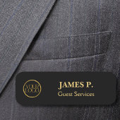 Medewerker Magnetische Veiligheidspin Zwart Goud L Naamplaatje