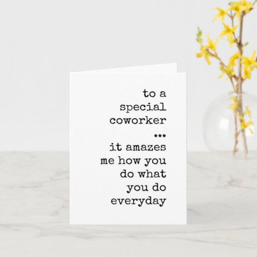 Medewerker, Medewerker, Waardering, Eenvoudige Kaa Kaart (Gele Bloem)