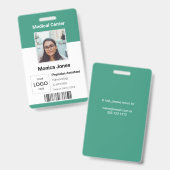 Medewerker medisch foto ID-badge Badge (Voor- en achterkant)