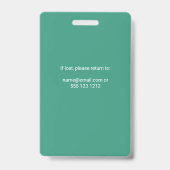 Medewerker medisch foto ID-badge Badge (Achterkant)