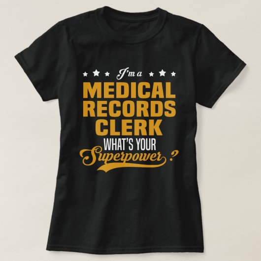 medewerker medische dossiers t-shirt (Design voorkant)