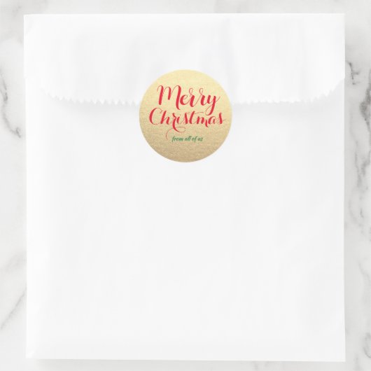 Medewerker Merry Kerstkerstcadeau Ronde Sticker (Tas)