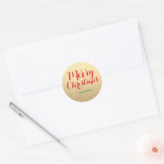 Medewerker Merry Kerstkerstcadeau Ronde Sticker (Envelop)