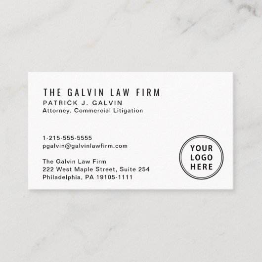 Medewerker moderne Logo QR-code Visitekaartje (Voorkant)