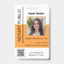 Medewerker Openbaar ID fotokantoor geel Badge