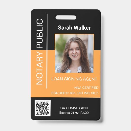 Medewerker Openbaar ID zwart geel Badge (Voorkant)