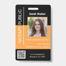 Medewerker Openbaar ID zwart geel Badge