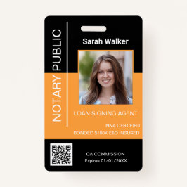 Medewerker Openbaar ID zwart geel Badge