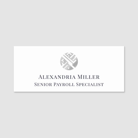 Medewerker Personeel Aangepaste Logo Naam Tag (Voorkant)