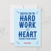 Medewerker Personeel Dank u Waardering Kaart