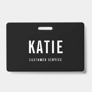 Medewerker Personeel ID Bedrijf Logo Zwart & Wit Badge