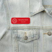 Medewerker Red Business Logo Naamplaatje (In situ)