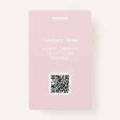 Medewerker Roze Logo ID-badge Badge (Achterkant)