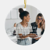 medewerker | Sentimentele foto KeepSake Kerstmis Keramisch Ornament (Voorkant)