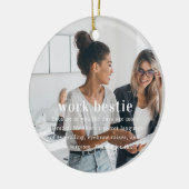 medewerker | Sentimentele foto KeepSake Kerstmis Keramisch Ornament (Links)