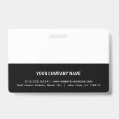 Medewerker Streepjescode Logo Naam Scanner Goud Badge (Achterkant)