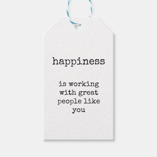 Medewerker, Team, Personeel Waardering Gift Label Cadeaulabel (Voorkant)