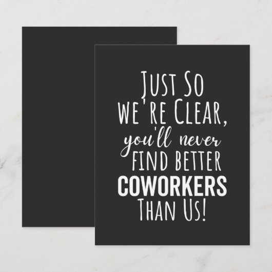 Medewerker Vaarwel | Medewerker Moving | Verlaten  Bedankkaart (Voorkant / Achterkant)