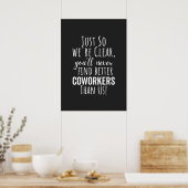 Medewerker Vaarwel | Medewerker Moving | Verlaten Poster (Keuken)