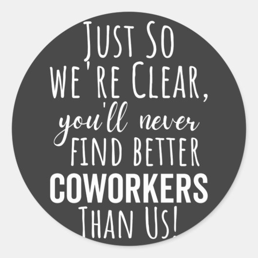 Medewerker Vaarwel | Medewerker Moving | Verlaten Ronde Sticker (Voorkant)