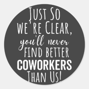 Medewerker Vaarwel Medewerker Moving Verlaten Ronde Sticker