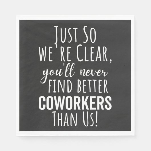 Medewerker Vaarwel | Medewerker Moving | Verlaten Servet (Voorkant)