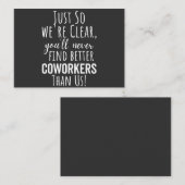 Medewerker Vaarwel | Medewerker Moving | Verlaten  Visitekaartje (Voorkant / Achterkant)