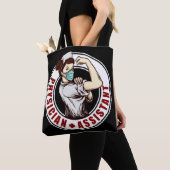 Medewerker van de arts Rosie De Riveter Tote Bag (Dichtbij)