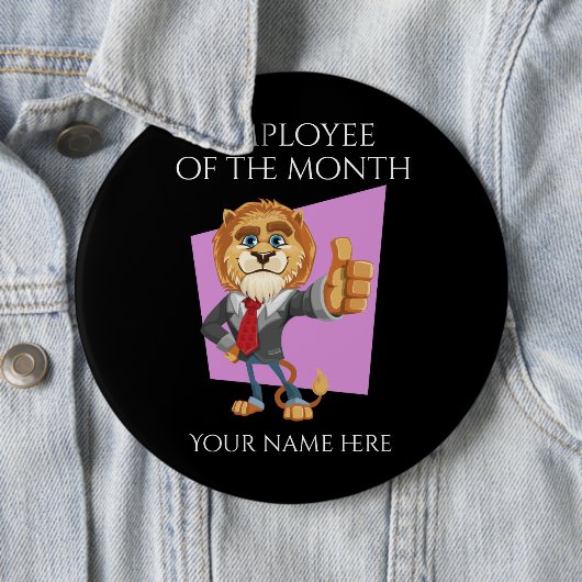 Medewerker van de Button van de maand-badge-ronde (In situ)