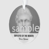 Medewerker van de kerstfotoversiering van de maand ornament (voorkant)