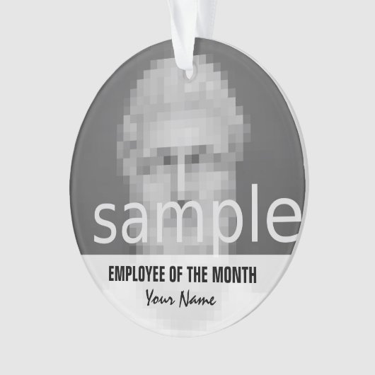 Medewerker van de kerstfotoversiering van de maand ornament (voorkant)