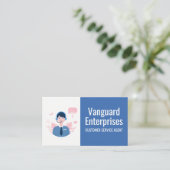 medewerker van de klantenservice | callcenter visitekaartje (Staand voorkant)