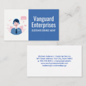 medewerker van de klantenservice | callcenter visitekaartje (Voorkant / Achterkant)
