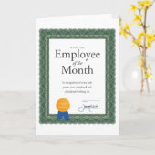 Medewerker van de Maand Certificaat op Kaart (Gele Bloem)