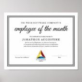 Medewerker van de Maand Certificaat Poster (Voorkant)