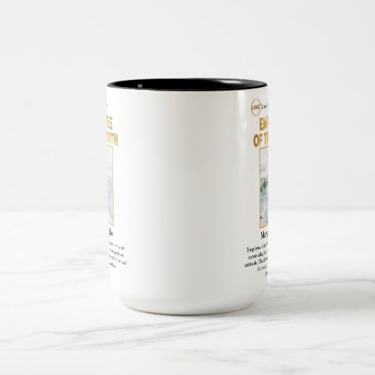 Medewerker van de Maand Custom Photo | Goud en zwa Tweekleurige Koffiemok (Center)