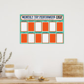 Medewerker van de maand erkenning foto display poster (Keuken)